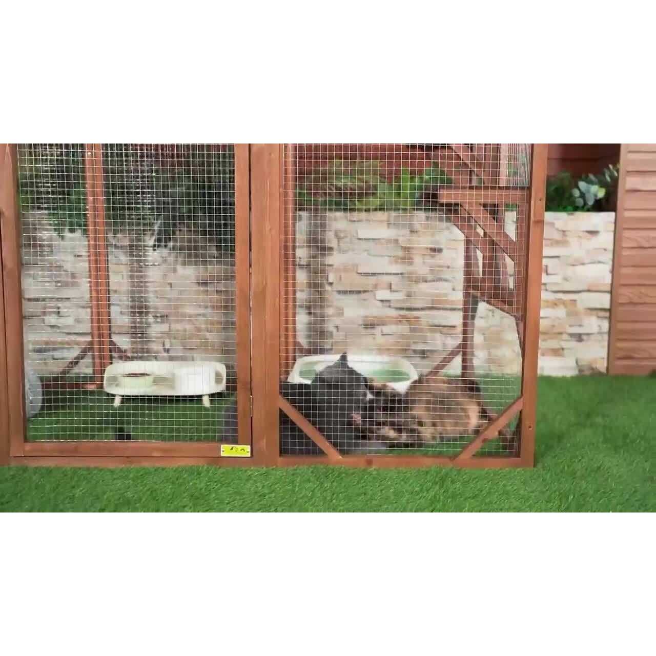 COZIWOW Wooden Outdoor Cat Enclosure Run Playpen Catio - Pet Supplies online store
