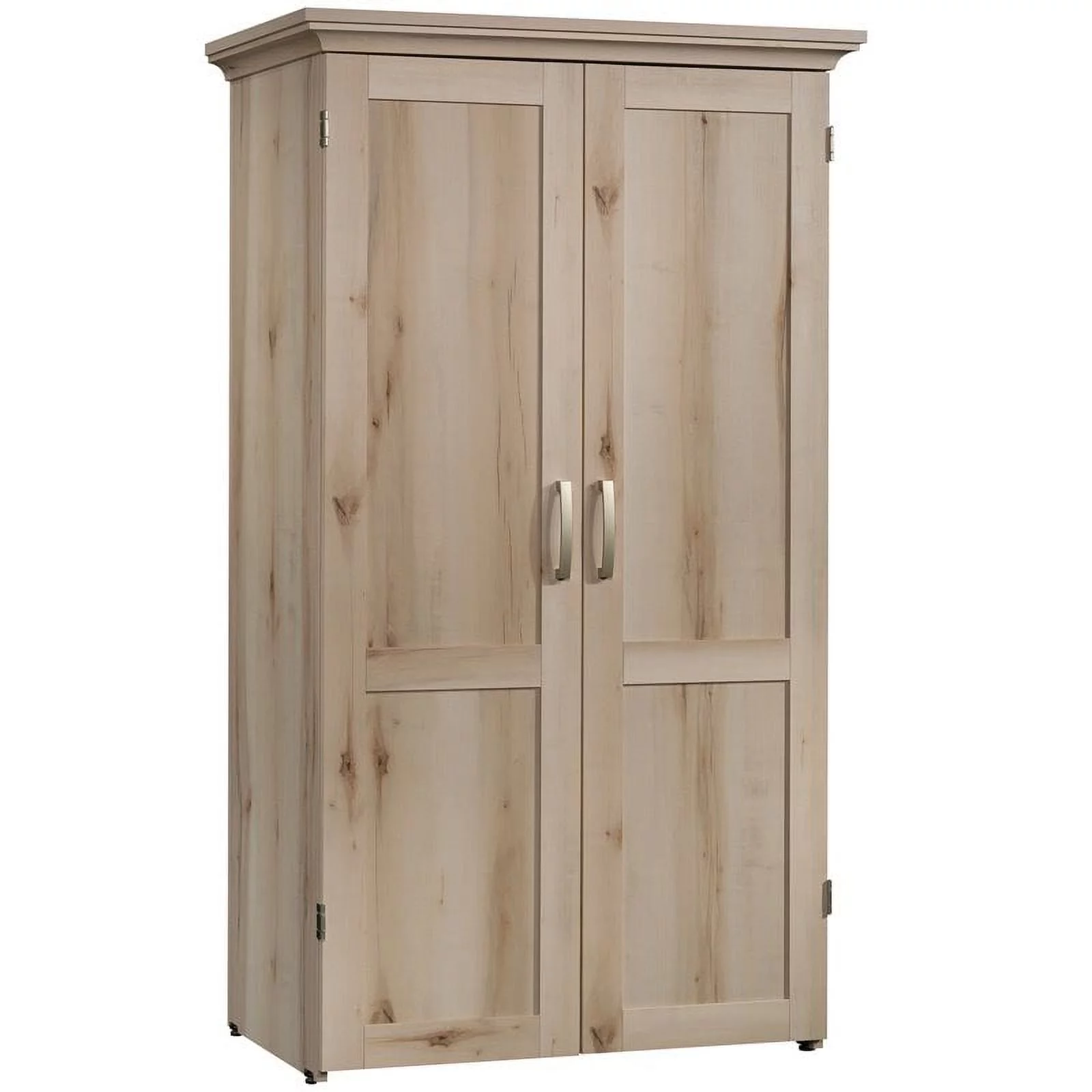 Pemberly Row Engineered Wood Multi-Purpose Storage Craft Armoire in Maple
