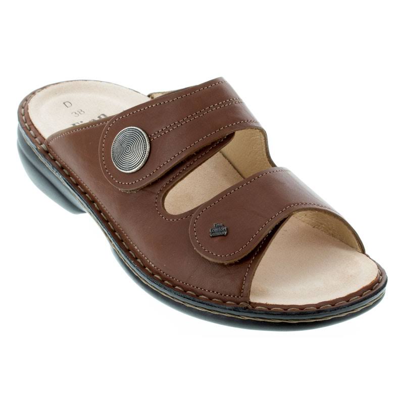 Finn Comfort Sansibar Cognac Leather Soft Footbed 41