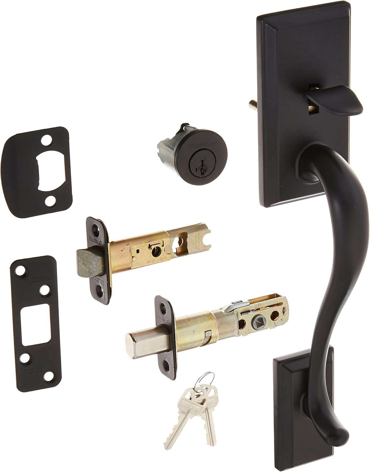 Kwikset 800HELIP-514S Hawthorne Single Cylinder Exterior Handleset Smart Key Iron Black Finish