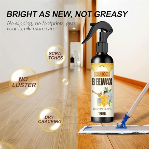 KCRPM 2024 New Natural Micro-Molecularized Beeswax Spray, Beeswax Spray Furniture Polish, Furniture Beeswax Spray, Ouhoe Beeswax Wood Polish (3pcs)