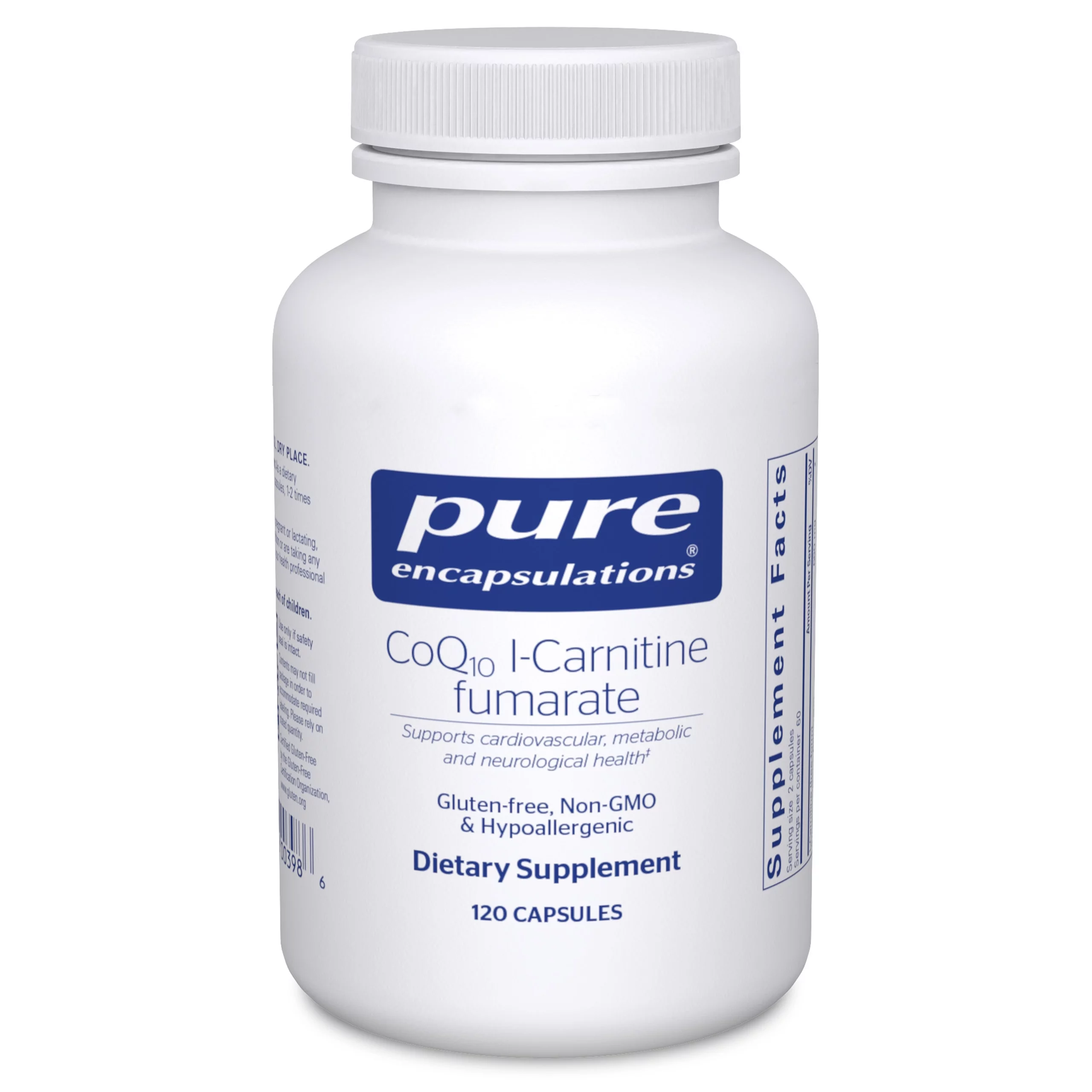 Pure Encapsulations CoQ10 l-Carnitine Fumarate | Ultra-Charged Cardiovascular Support | 120 Capsules