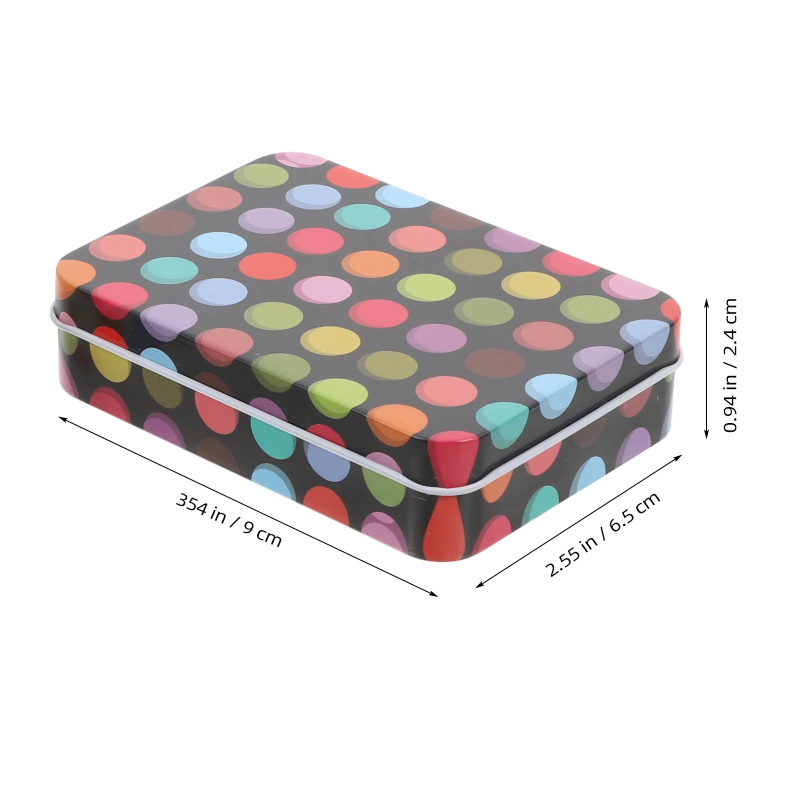 4Pcs Portable Multicolor Mini Rectangular Iron Tin Box With Metal Lid Empty Small Storage Container For Small Present Decor Multi