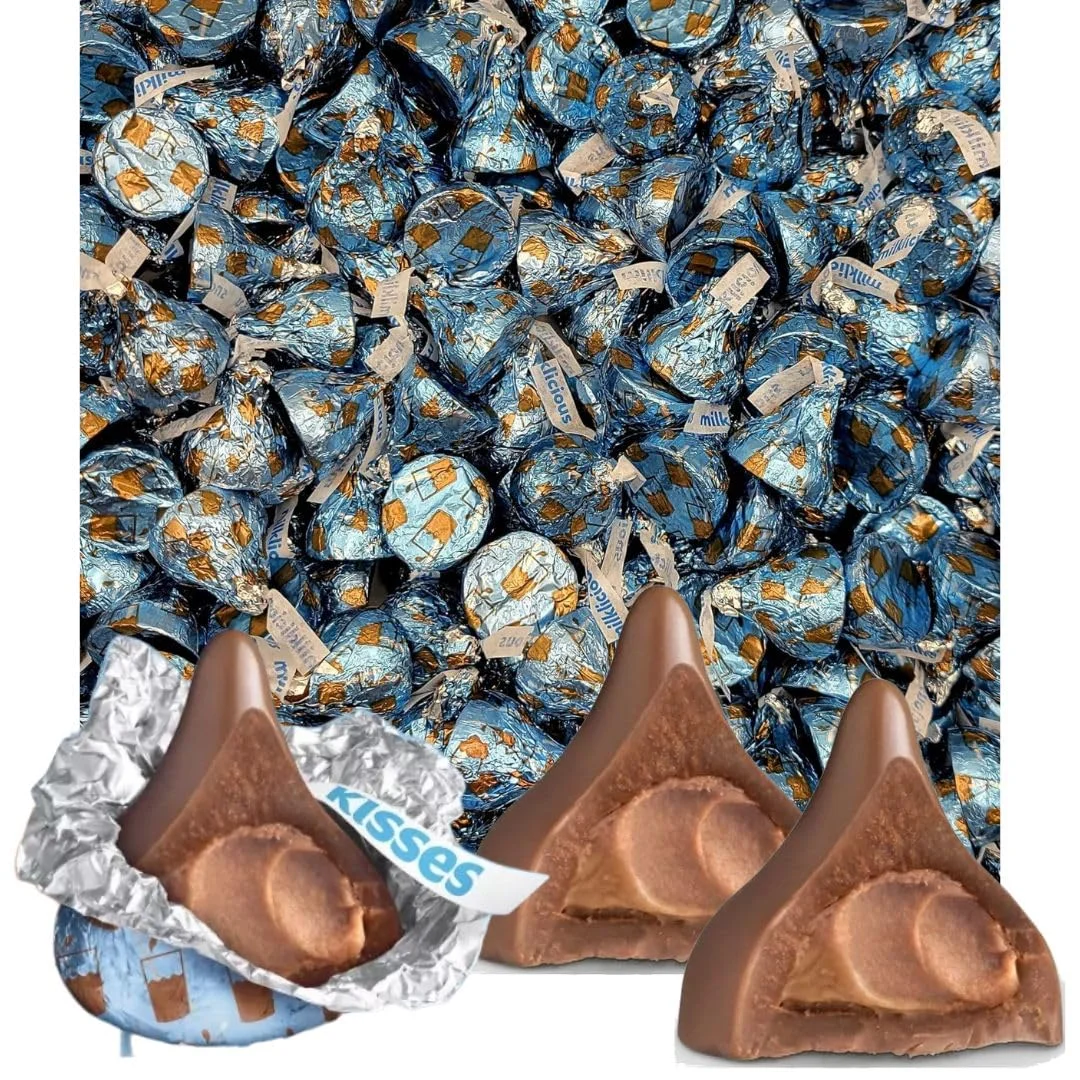 Hersheys Kisses Milklicious Milk Chocolate With Creamy Chocolate Milk Filling - Individually Wrapped Easter Candy Bulk Bag - 4 Pound (Pack Of 1)