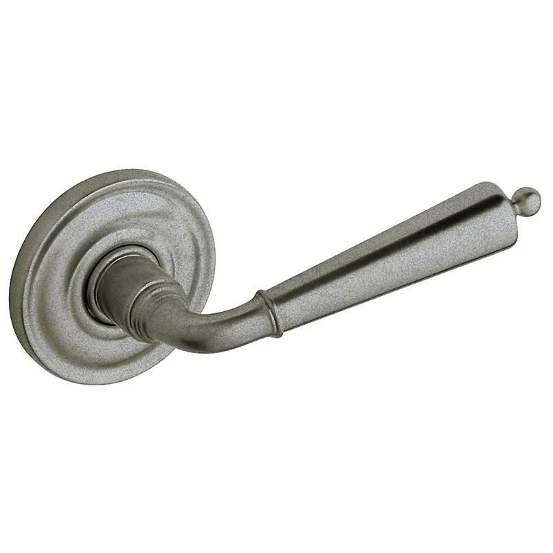 Baldwin 5440V452MR 2 in. Pair of Colonial Estate Levers Without Rosettes, Distressed Antique Nickel