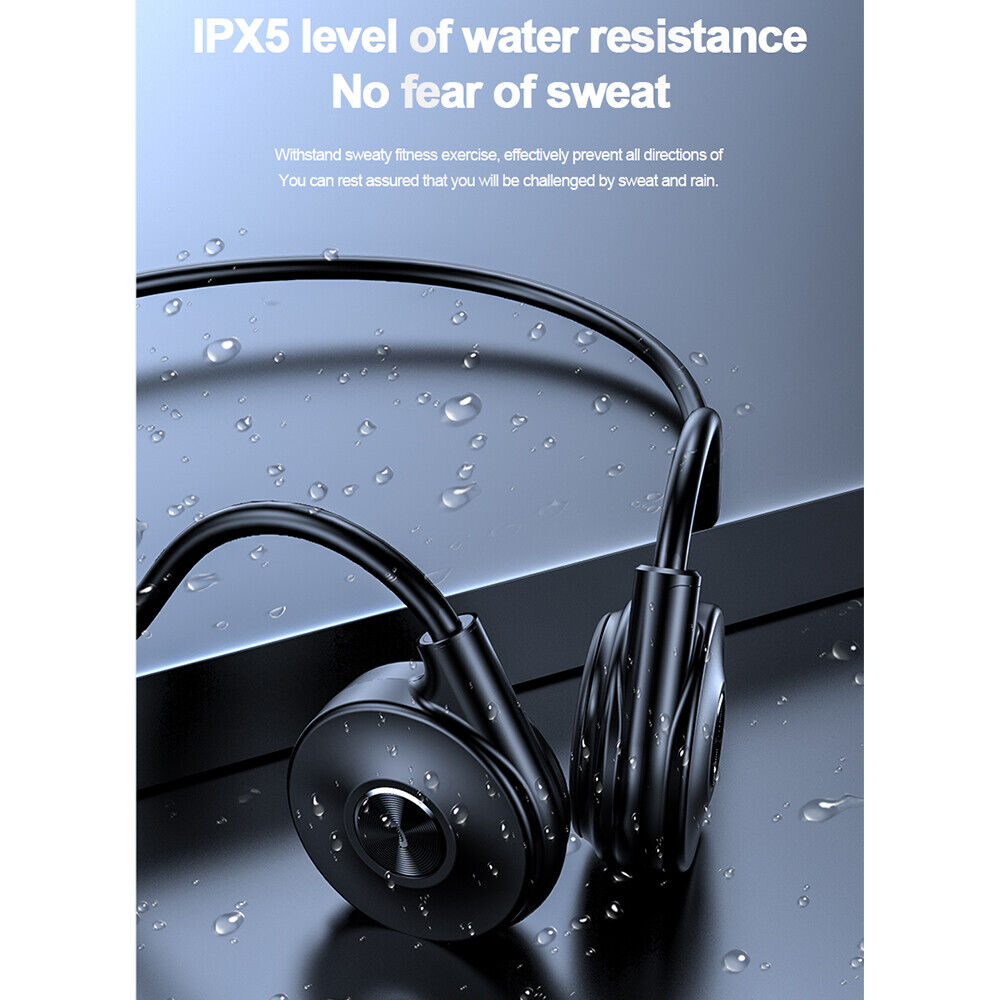 Bluetooth 5.0  Wireless Bone Conduction Headsets Open Ear Headphones MIC