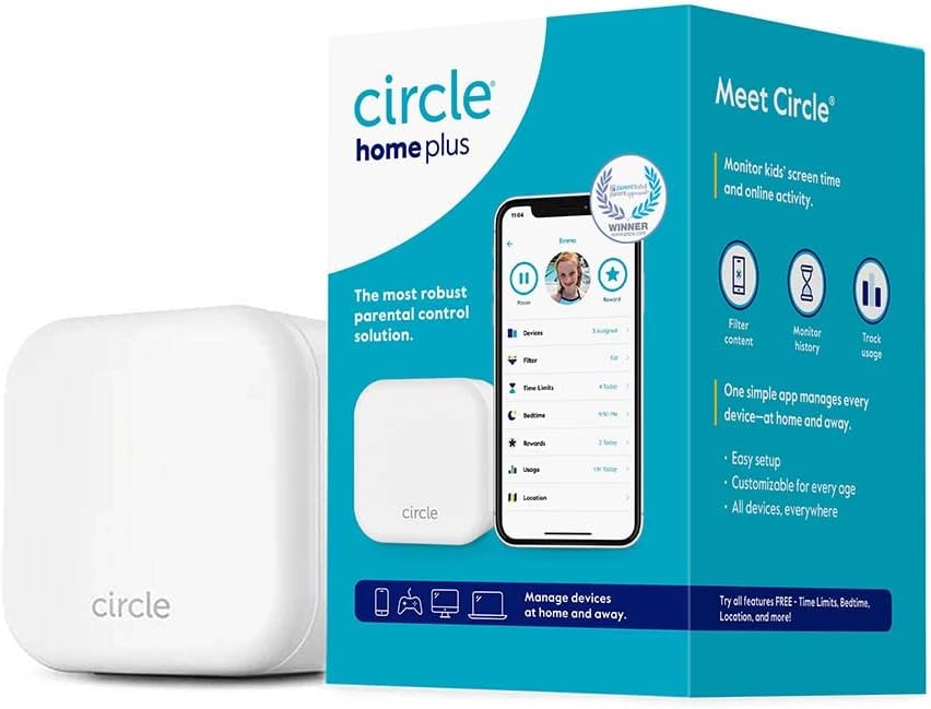 Circle Parental Controls 1-Yr Subscription - Internet & Mobile Devices - Works on Wifi, Android & iOS Devices - Control Apps, Set Screen Time Limits, Block & Filter Content