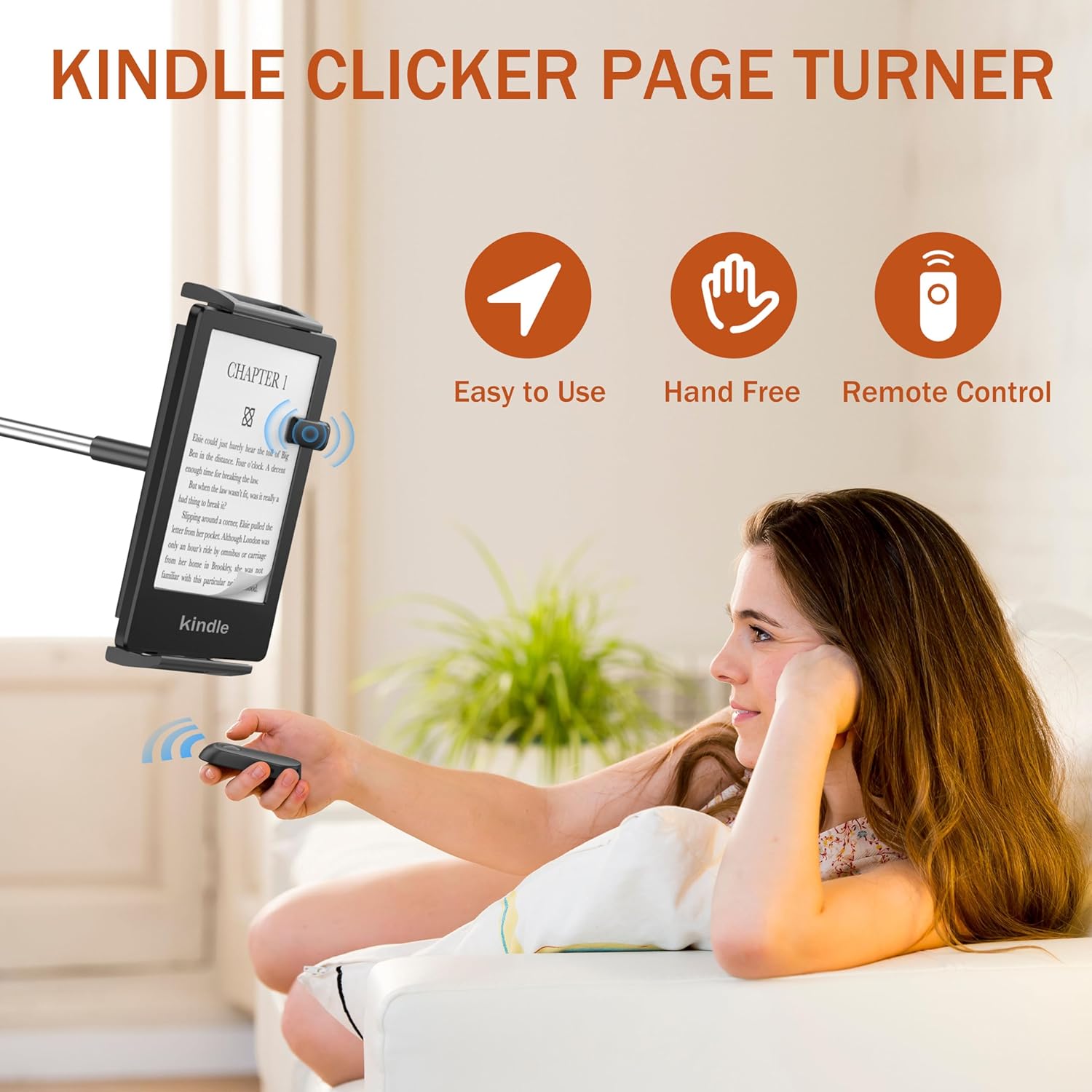 Remote Control Page Turner for Kindle Paperwhite.Kindle Clicker Page Turner.Remote Page Turner for Kindle Oasis Kobo Device.Ebook Readers & Accessories