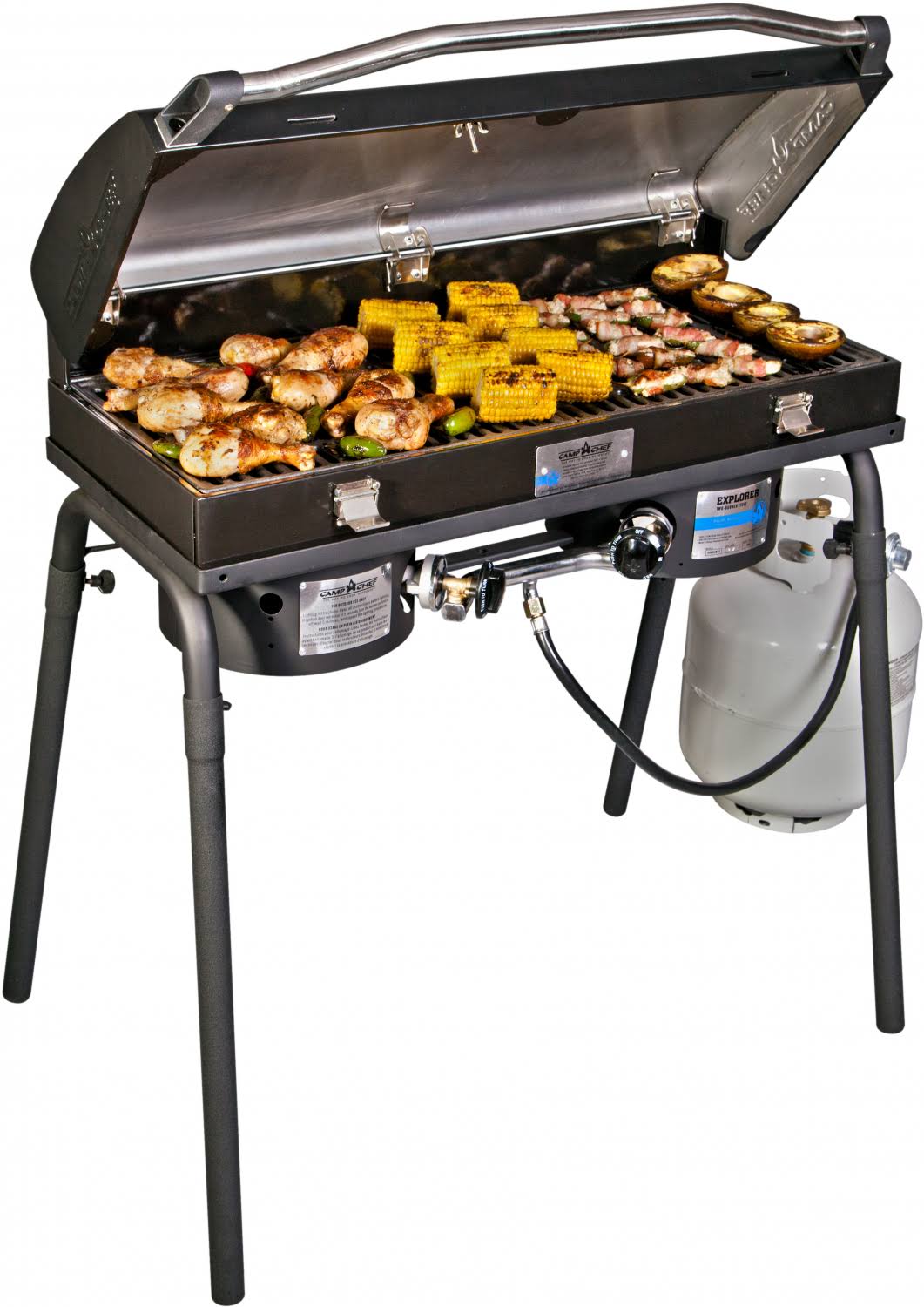 Camp Chef Professional Barbecue Super Grill Box for 2-Burner Stoves