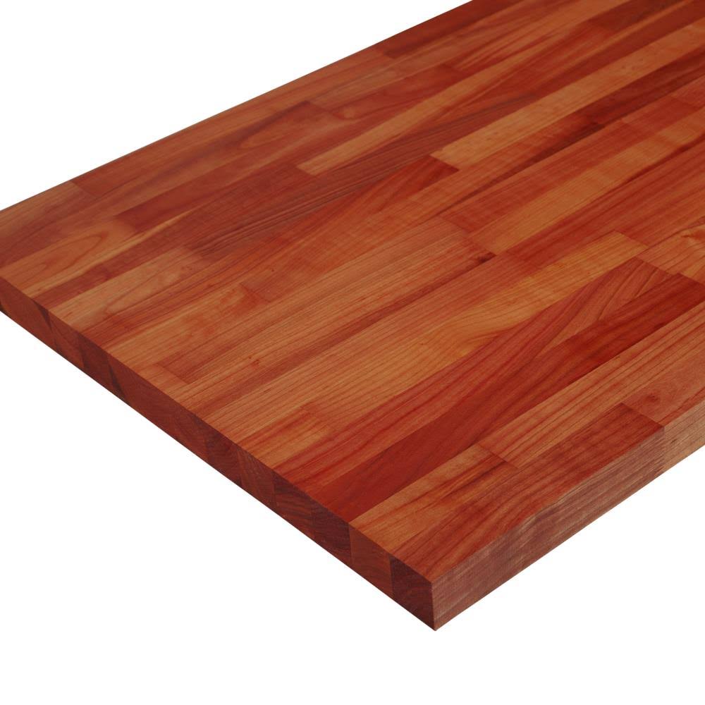 Sparrow Peak 4-ft Natural Straight Butcher Block Cherry Kitchen Countertop in Brown | 17525FJCH-48