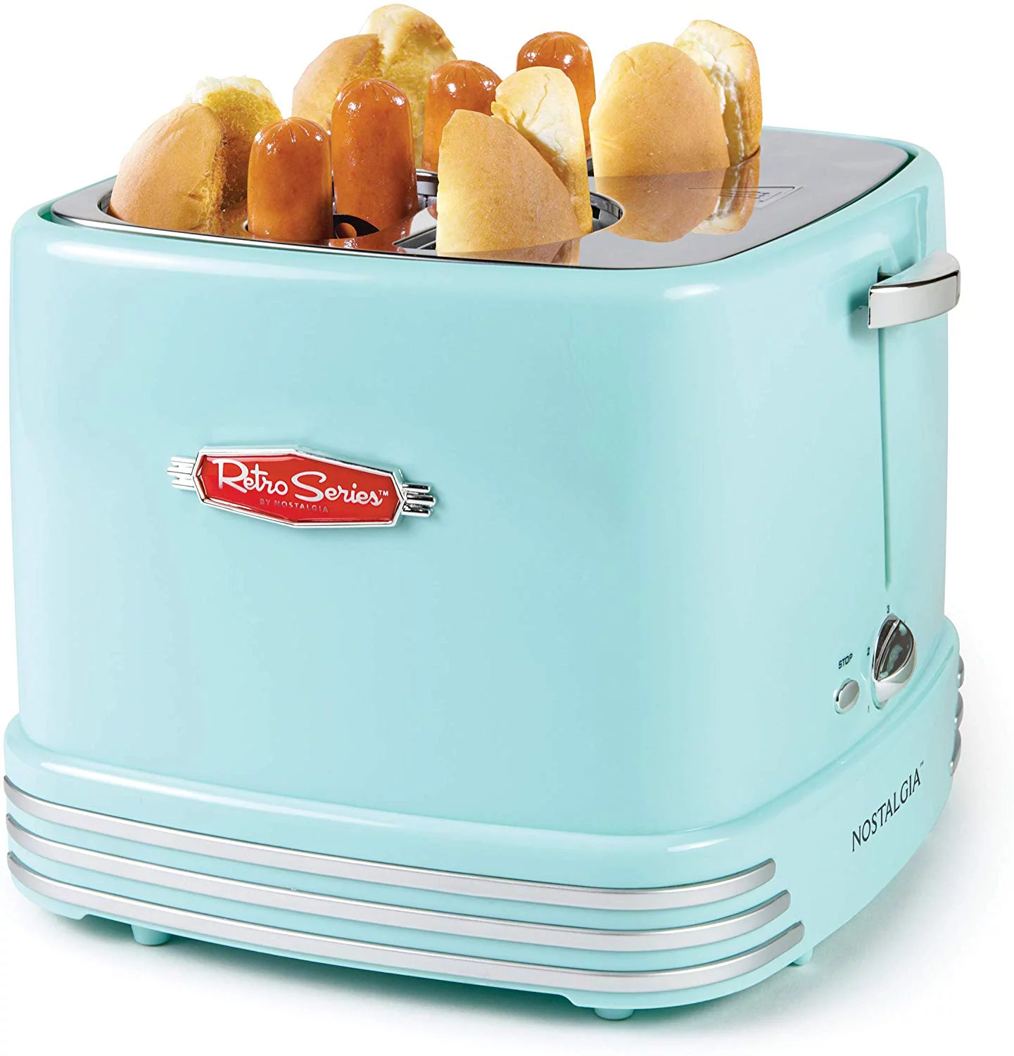 Nostalgia HDT600 Hot Dog Toaster, Aqua