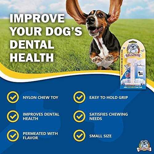 Bullibone Nylon Dog Chew Toy Nylon Bone Improves Dental Hygiene Easy to Grip Bottom and Permeated with Flavor - Pet Supplies online store