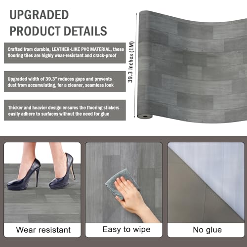 Oxdigi Vinyl Flooring Roll 32 sq.ft | 3'4