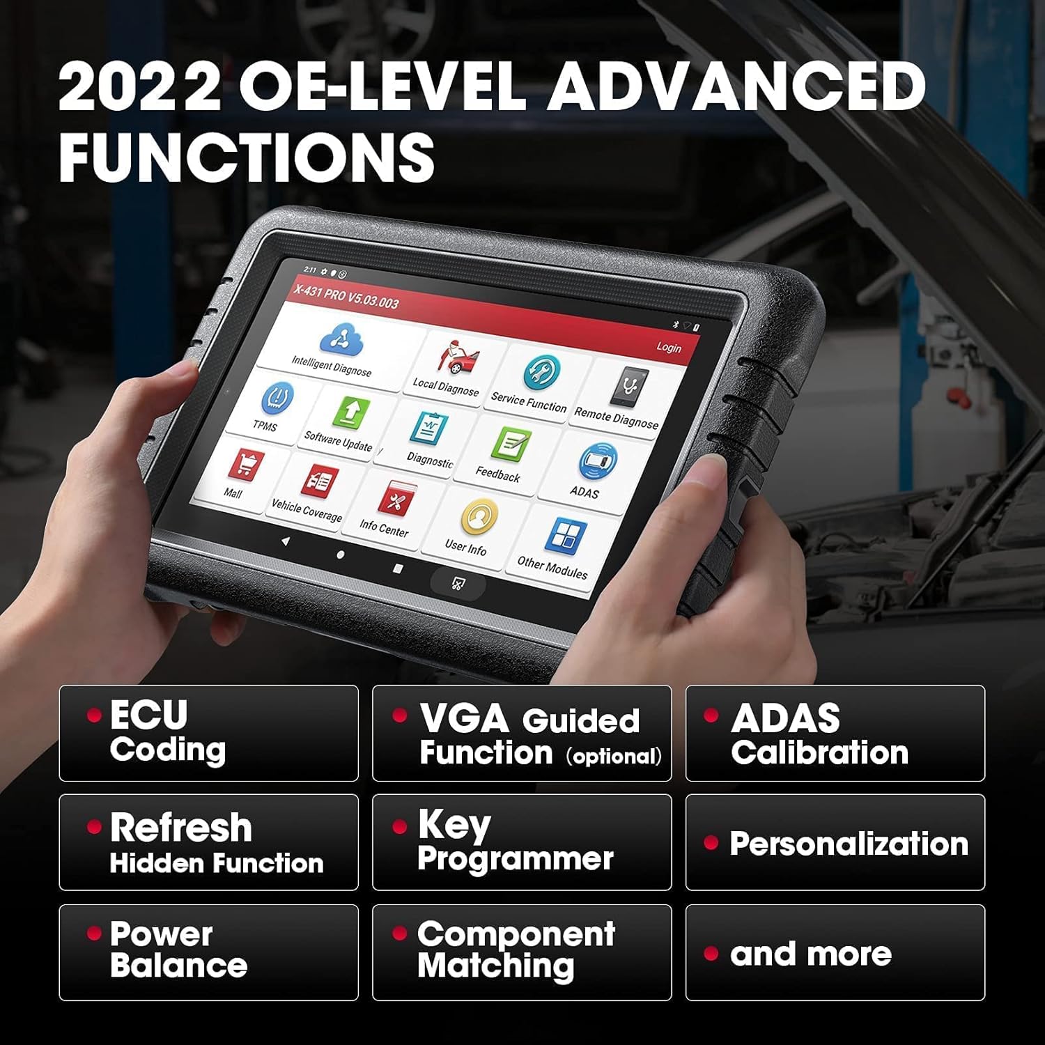 2022 LAUNCH X431 PROS V Diagnostic Tool (Same as X431 V+), All System Automotive Scanner, Bidirectional Scan Tool, 31+ Services, ECU Coding, K ey Programmer, AutoAuth for FCA SGW, Free Update