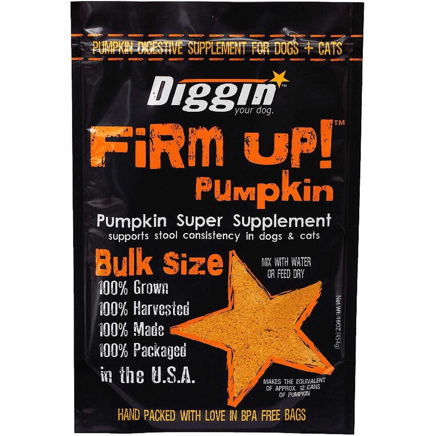 Diggin Your Dog Firm Up! Pumpkin Supplement - Pet Supplies online store