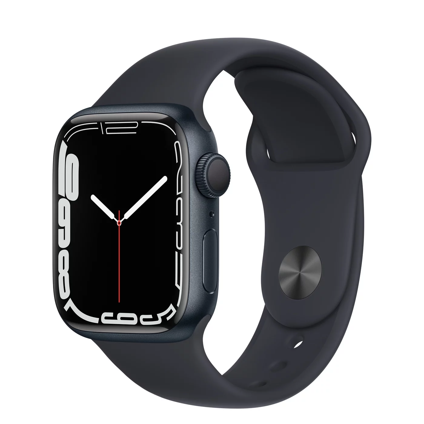 Restored Apple Watch Series 7 (Aluminum, GPS, 41 mm) Space Gray Case with Black Sport Band (Refurbished)