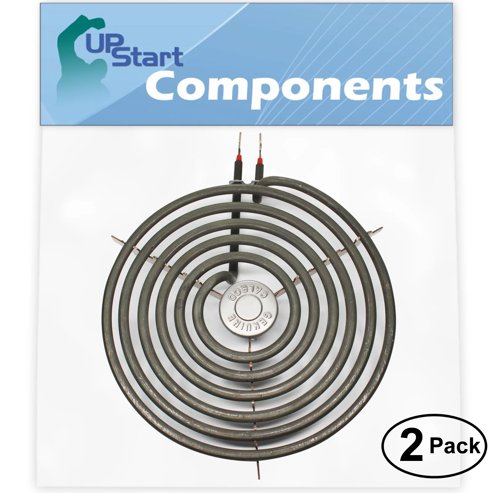 2-Pack Replacement for General Electric RB533GW1 8 inch 6 Turns Surface Burner Element - Compatible with General Electric WB30M2 Heating Element for Range, Stove & Cooktop