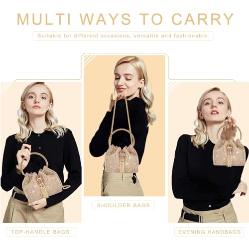 Rhinestone Clutch Purse for Women Top Handle Sparkly Diamond Evening Bag Glitter Mini Handbag for Evening Party