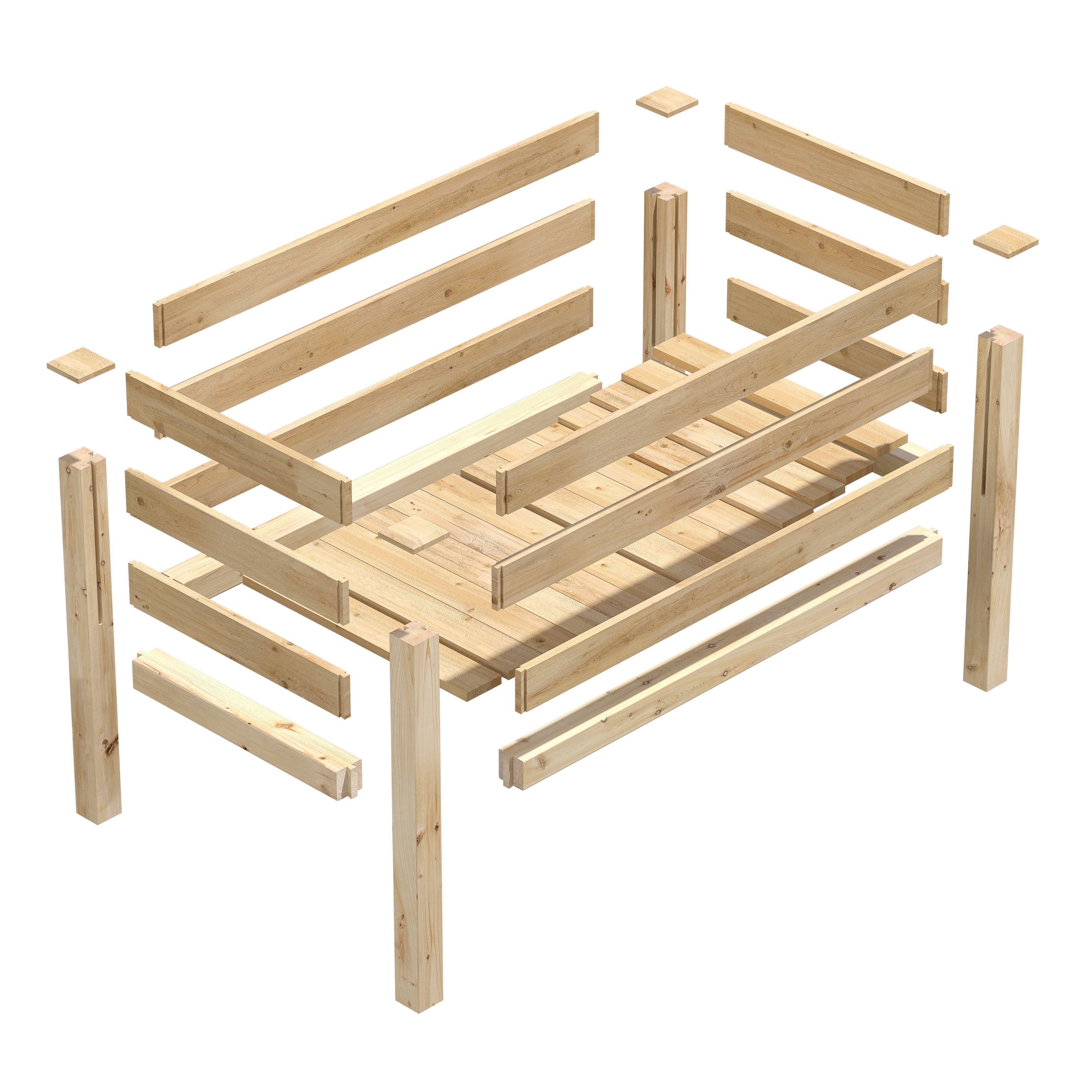 Greenes Fence Elevated Garden Bed 48x22 L x 24x22 W x 31x22 Cedar