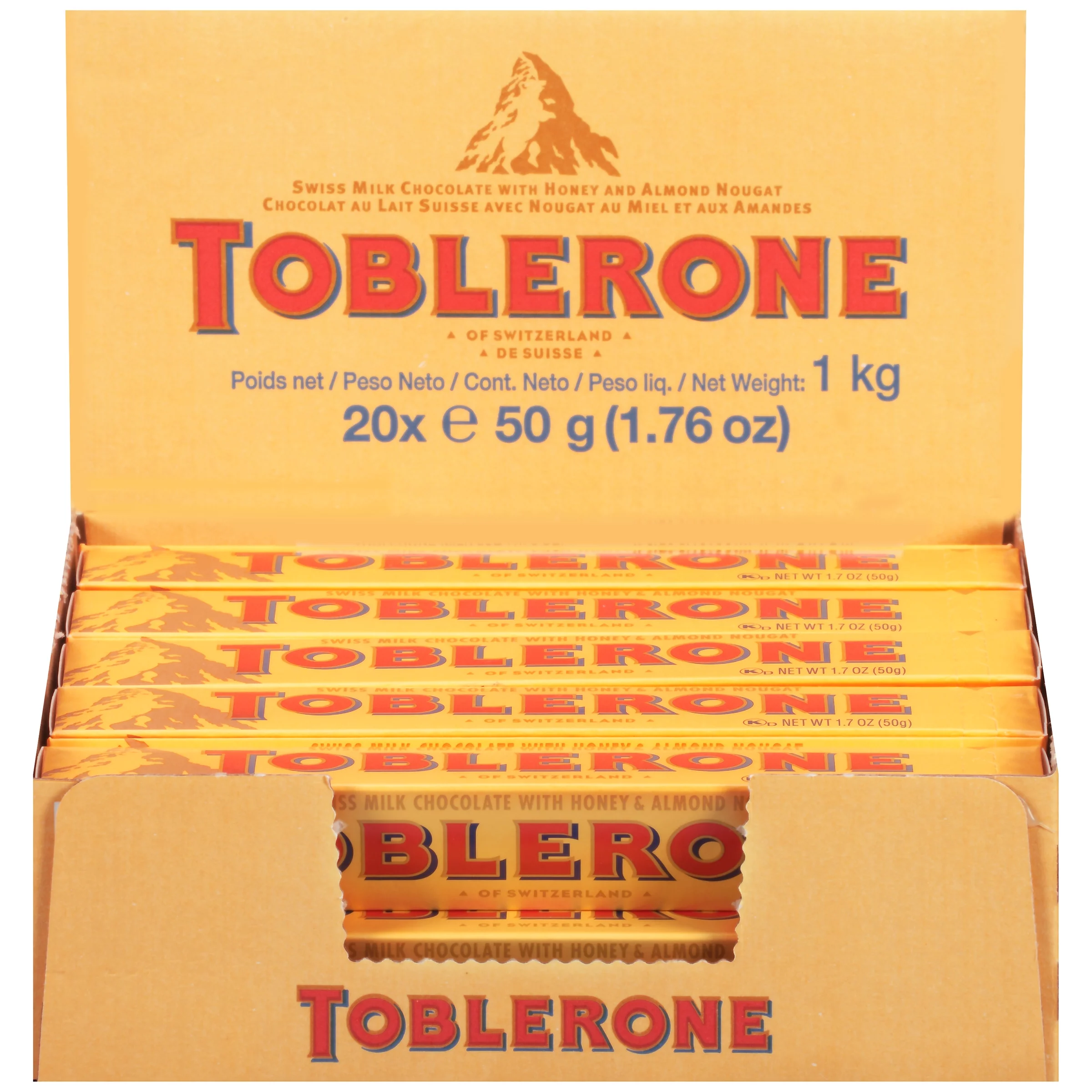 Toblerone, Swiss Milk Chocolate Bars 42.2 Oz
