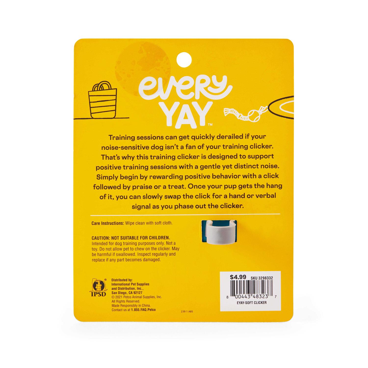 EveryYay Heads Up Soft Dog Training Clicker - Pet Supplies online store