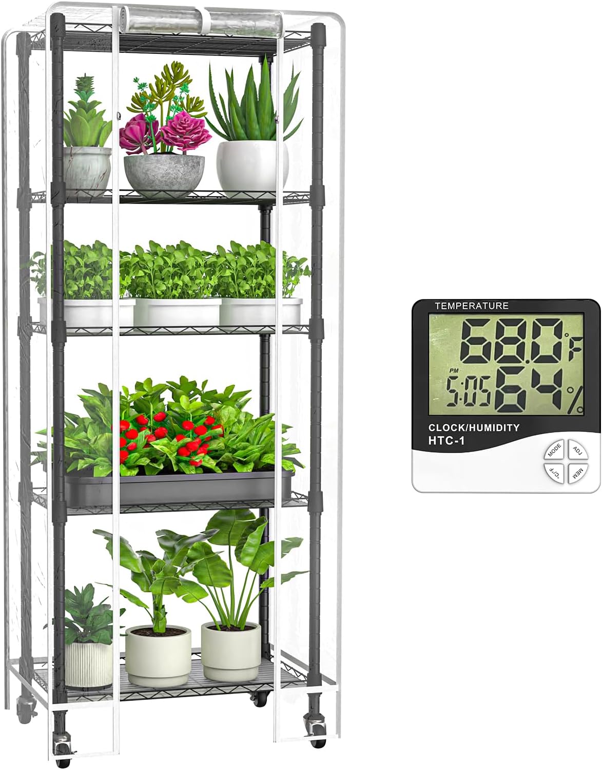 Mini 5-Tier Greenhouse for Indoor Outdoor, 23.2