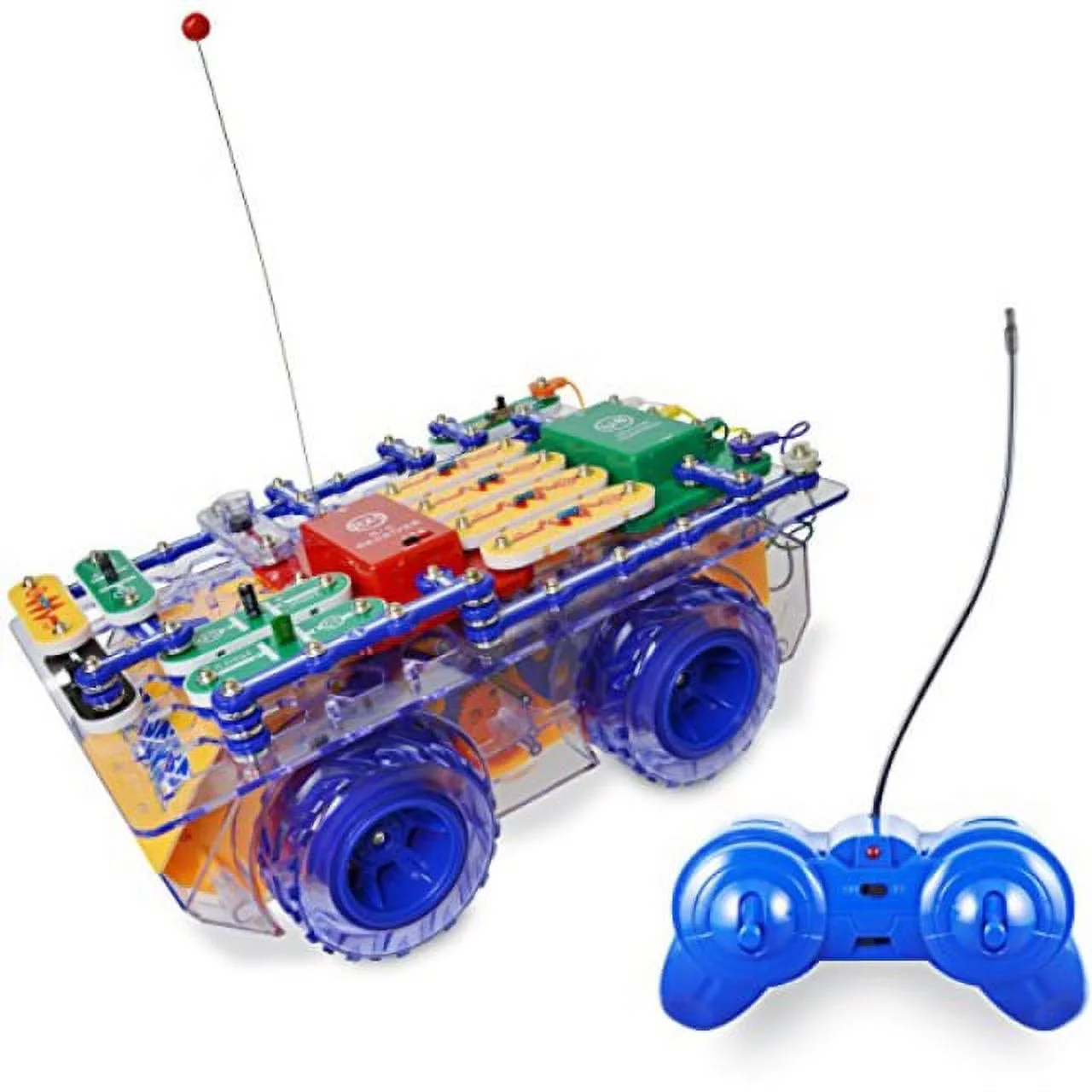 Snap Circuits R/C Snap Rover Electronics Exploration Kit | 23 Fun STEM Projects | 4-Color Project Manual | 30+ Snap Modules | Unlimited Fun,Black