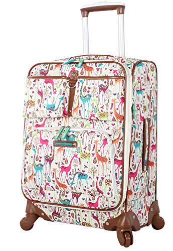 Lily Bloom Carry On Expandable Design Pattern Luggage With Spinner Wheels (20in, On the Prowl)