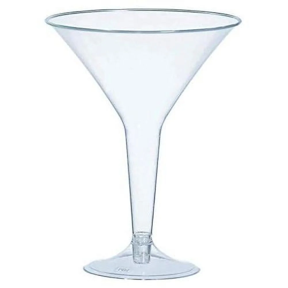 plastic martini glasses, 20 count (pack of 1), clear