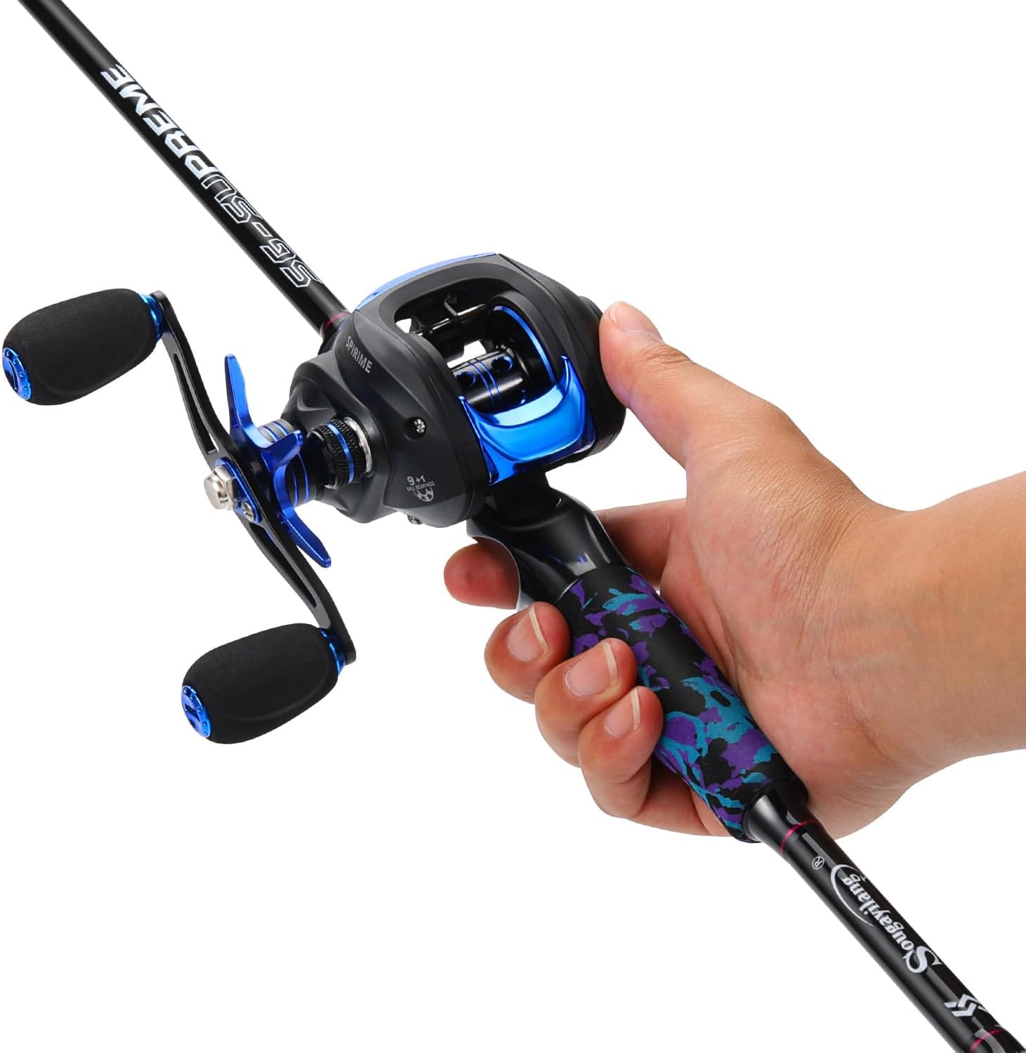 Sougayilang Fishing Rod and Reel Combo, Medium Fishing Pole with Baitcasting Reel Combo, 2-Piece Baitcaster Combo