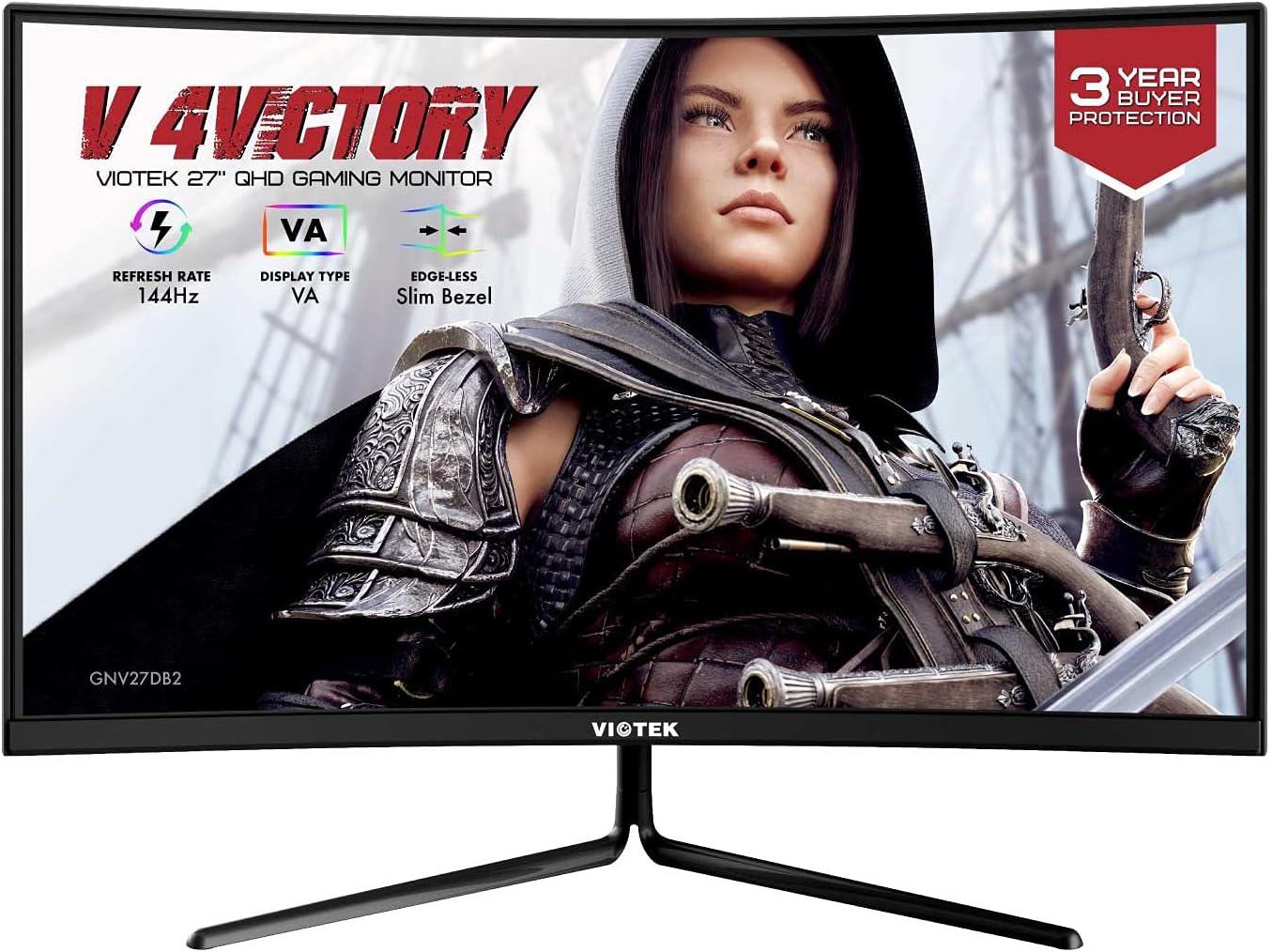 VIOTEK GNV30CBXA 30-Inch 200hz Ultrawide Curved Gaming Monitor 1080p 21:9 1MS MPRT VA Panel w/ 112% sRGB, FreeSync & GSYNC Ready, HDMI 2.0, DisplayPort, Audio Out, VESA — 3 Years Zero Dead Pixels