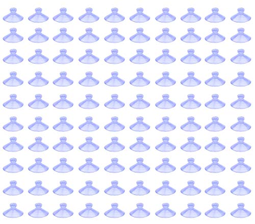 100pcs Mini Clear Plastic Suction Cups without Hooks (Diameter 20mm,25mm,30mm)