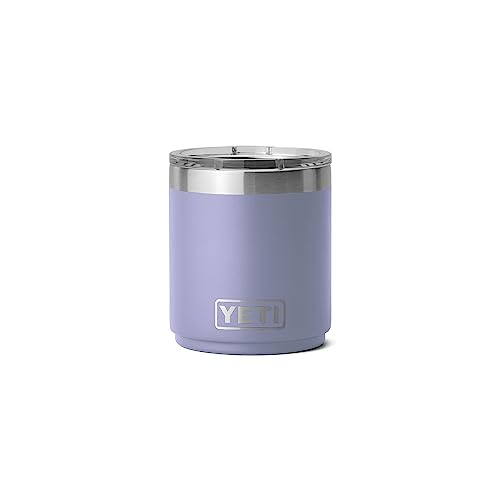 YETI Rambler Lowball, Vacuum Insulated Stainless Steel Stackable Lowball with MagSlider Lid, Stainless Steel, 10 oz (296 ml)