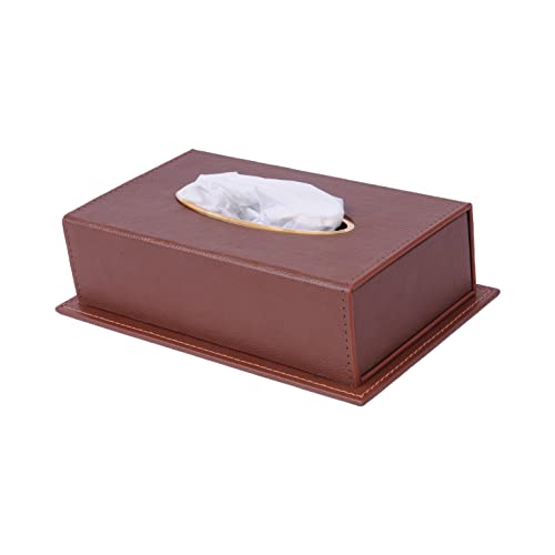 MOOGCO Desk Organizers - Desk Accessories - Leather Desk Organizer - Bonded Leather Desk Set - Home Office Accessories - Desk Supplies - Leather Desk Set - Office Accessories - 14 PCS (BROWN)