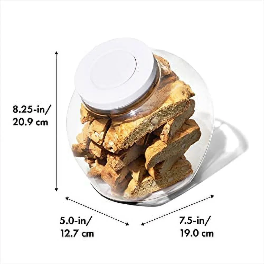 OXO Good Grips 3.0 Qt POP Medium Cookie Jar - Airtight Food Storage - for Snacks and More, White and Clear