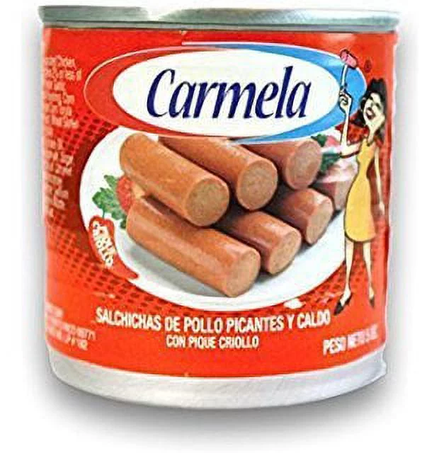 Salchichas Carmela Con Pique/chicken Sausage in Hot Spice 48 Count MASTER CARTON