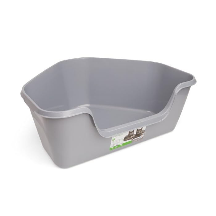 So Phresh High-Back Corner Grey Litter Box, 26.25