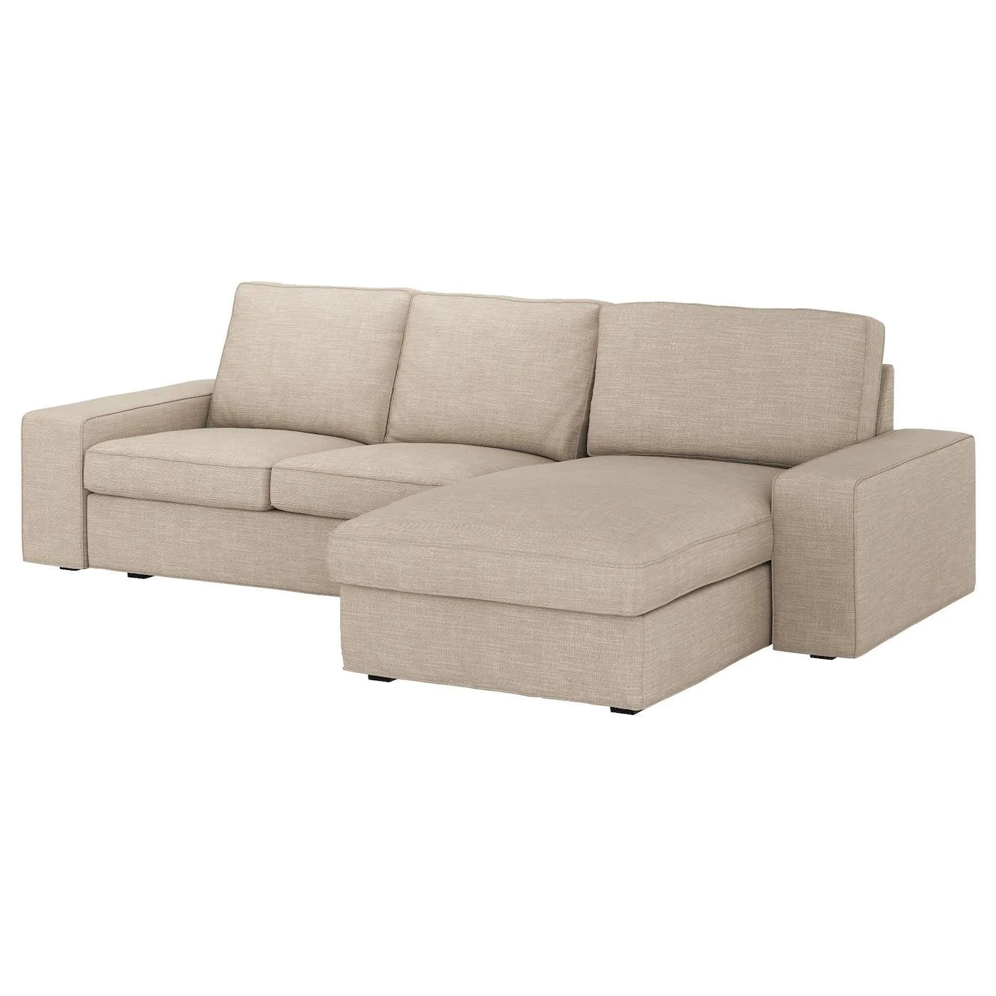 IKEA - Kivik Sofa, with chaise/hillared Beige, Max. Width: 110 1/4