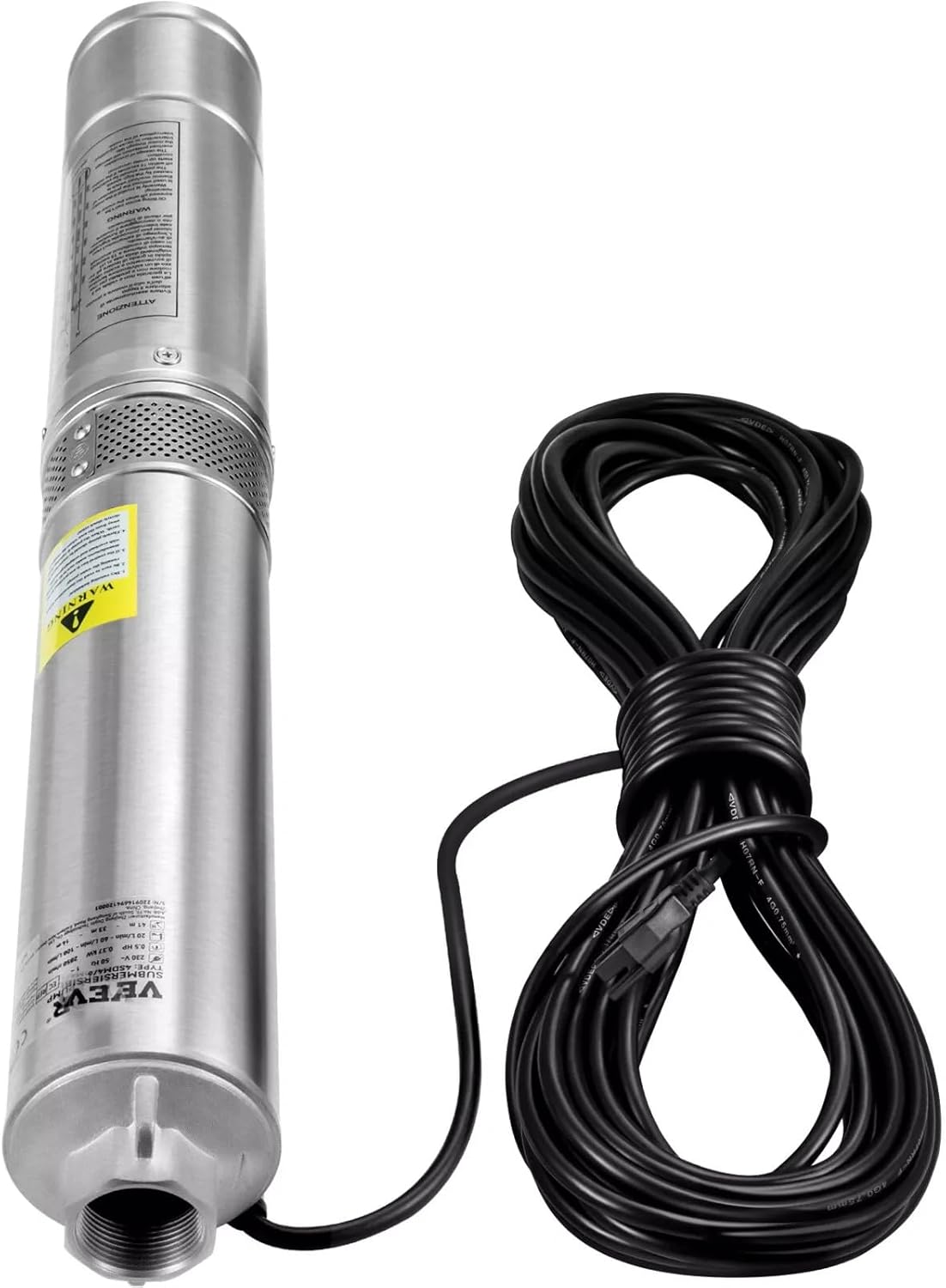 1/2HP 4” Deep Well Pump 28GPM Submersible Pump 167ft Stainless Steel 115V, Replacement for VEVOR OEM, Black