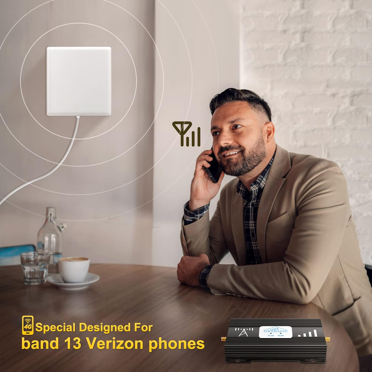 Verizon Cell Phone Signal Booster 5G 4G LTE Verizon Signal Booster Band 13 700Mhz Cell Phone Booster Verizon Extender Cell Signal Booster Cell Booster for Home 4,000sqft Boosts 4G LTE 5G Voice + Data