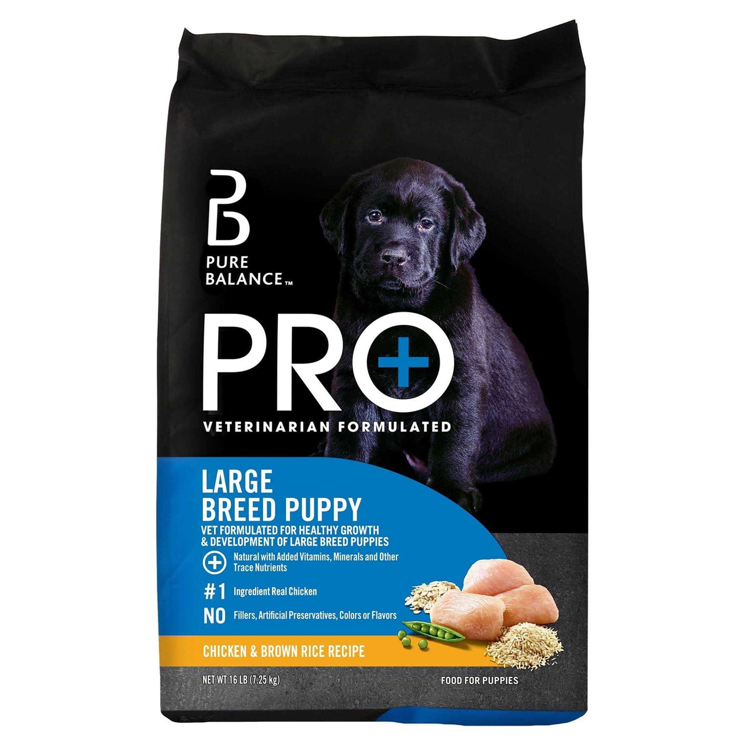 Pure Balance Pro+ Chicken and Brown Rice Large Breed Puppy Food - Pet Supplies online store