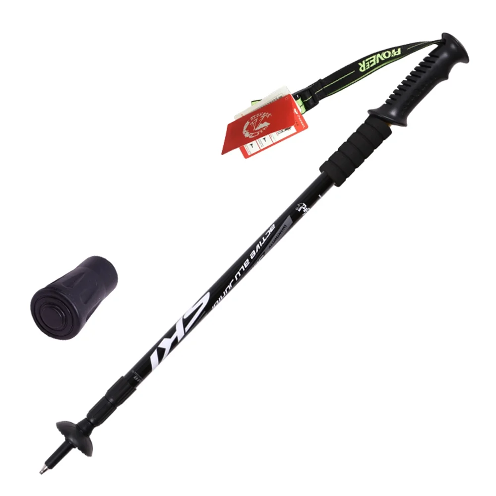 -shock Walking Stick 3-Section Telescopic Adjustable Trekking Hiking Ultralight Cane