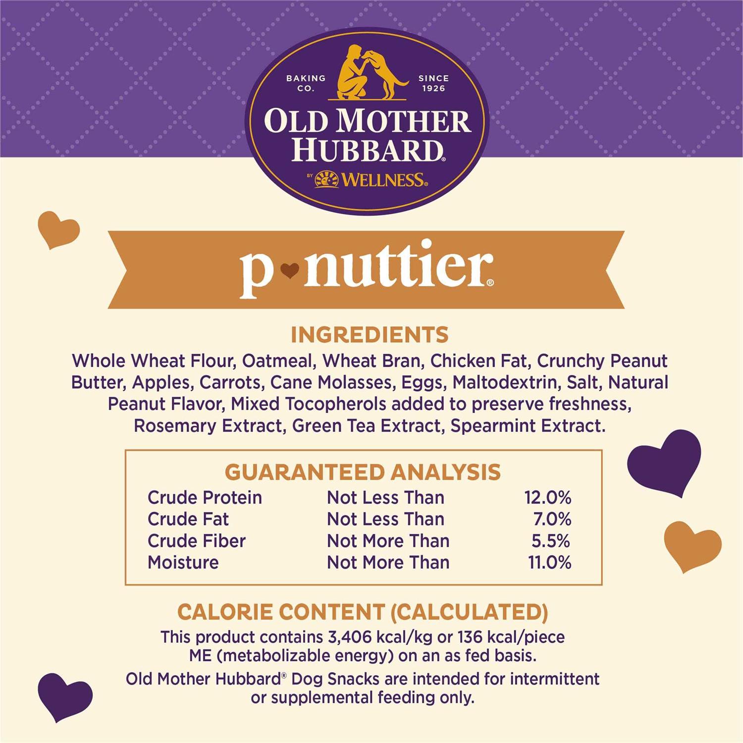 Old Mother Hubbard by Wellness Classic P Nuttier Value Box Natural Large Biscuits Dog Treats - Pet Supplies online store