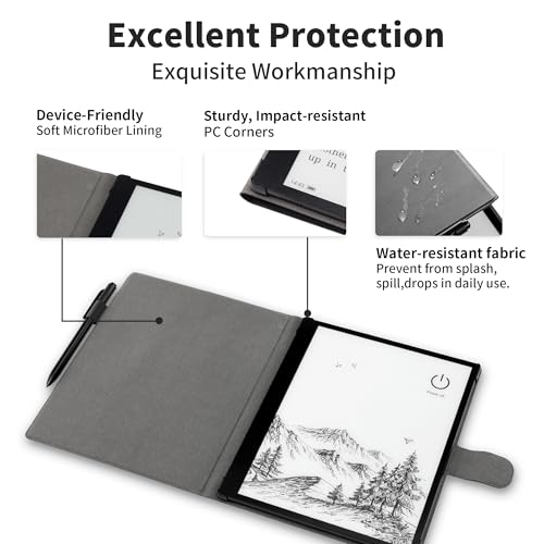 Veidoo 10.3 inch Ebook Reader, Large E-Ink 1872 * 1404 227ppi Touch Screen, 64GB ROM, WiFi, Android E-Reader, Built-in Speaker, Notetaking Digital Epaper E-Ink Tablet with Stylus and Cover(Black)