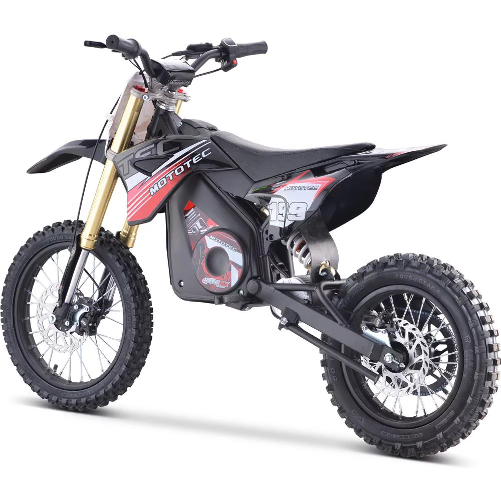MotoTec 48v Pro Electric Dirt Bike 1500w Lithium Red