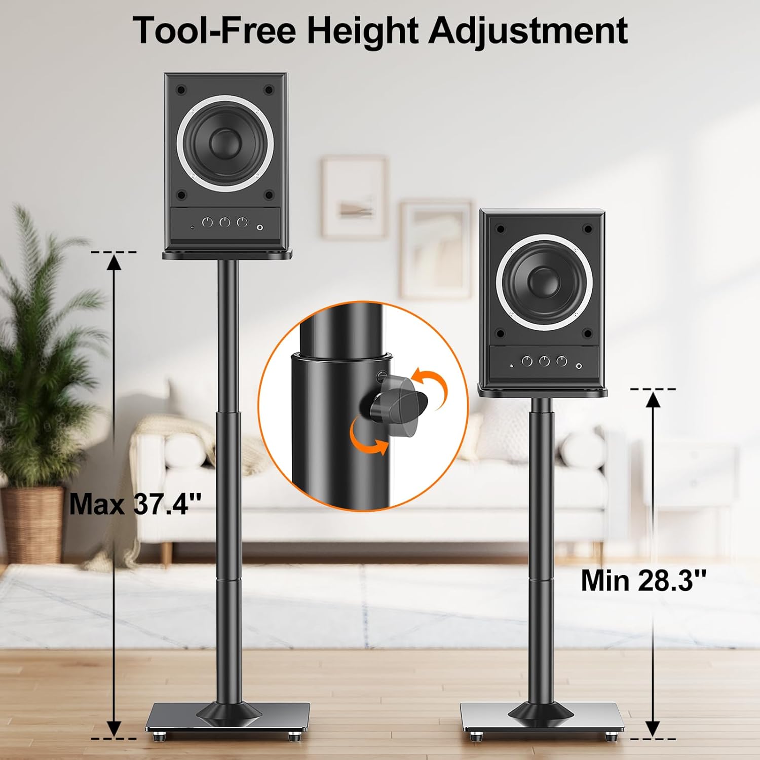 ELIVED Universal Speaker Stands Height Adjustable 28