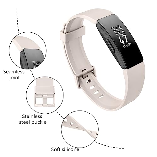 3 Pack Replacement Bands Compatible for Fitbit Inspire HR/Fitbit Inspire/Fitbit Ace 2/Fitbit Inspire 2, Adjustable Accessory Soft Silicone Sport Wristband for Women Men
