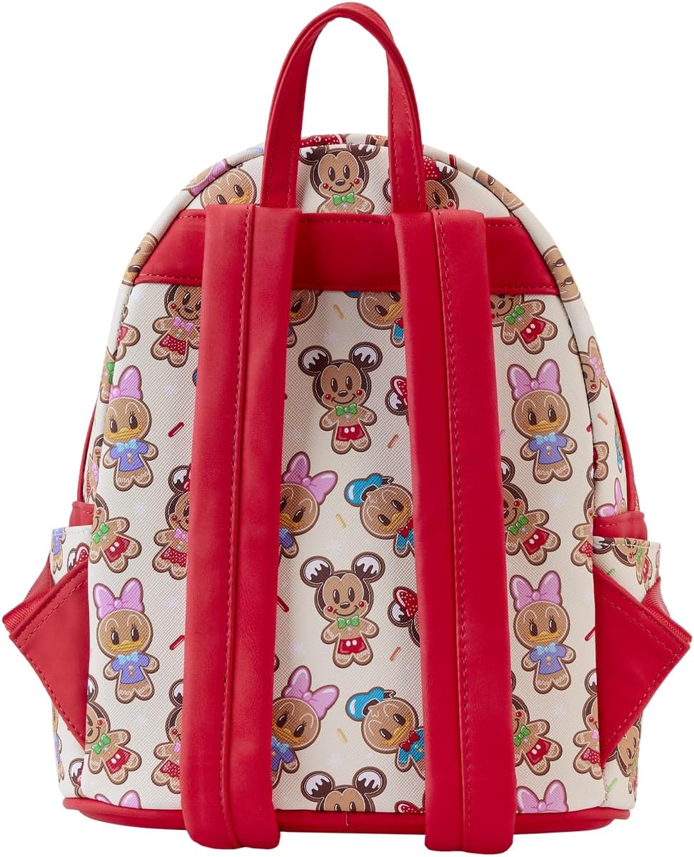 Loungefly Disney Mickey & Friends Gingerbread Cookie All-Over Print Mini Backpack With Ear Headband