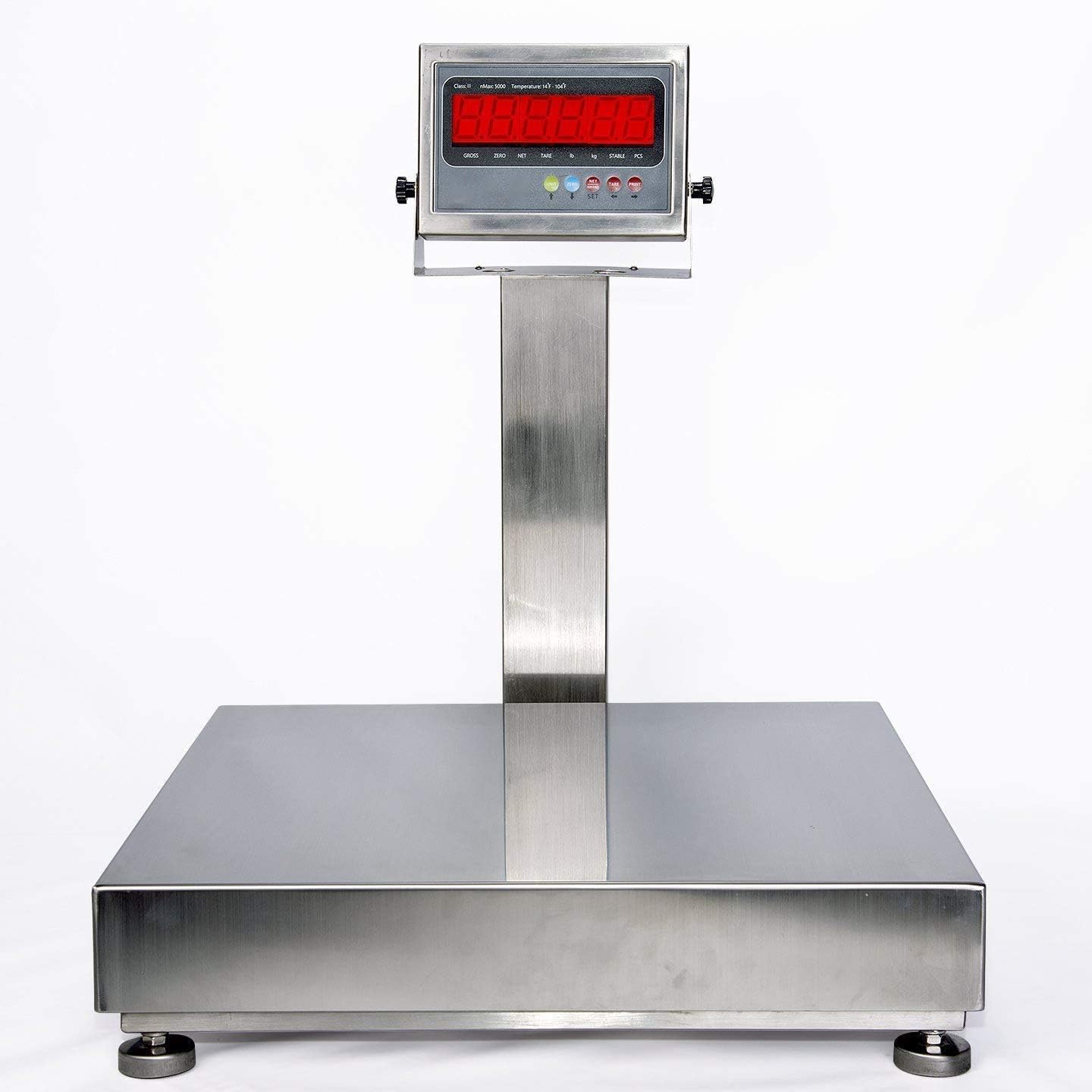 PEC Scales Recycling 304 Stainless Steel Bench Scale/Shipping Scale, NTEP Legal for Trade (18 x 18)