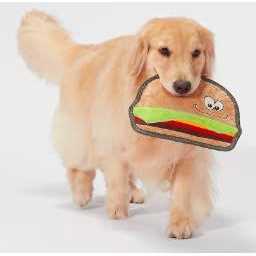 Joyhound Rip Roarin' Tough Hamburger Dog Toy - Pet Supplies online store